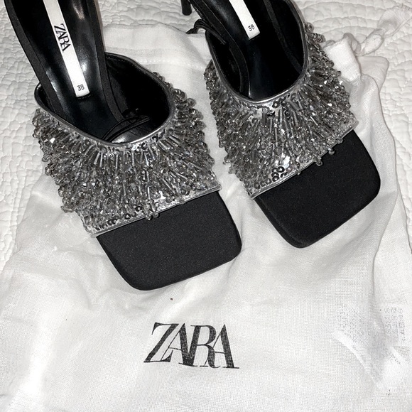 Zara Sparkly Sandals NWTO - Picture 7 of 9